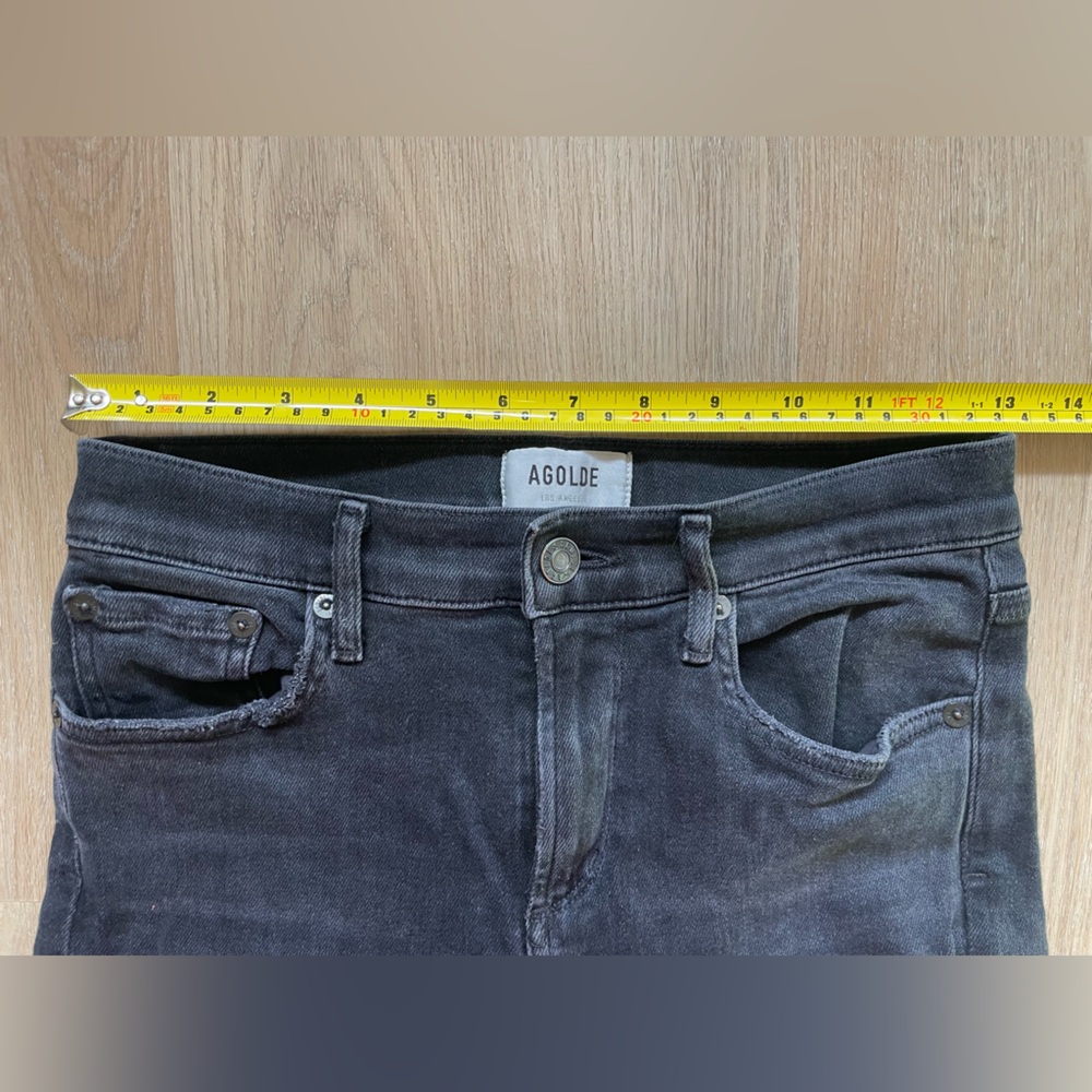 Agolde Black/Charcoal Denim Jeans Size 25 - Picture 9 of 13